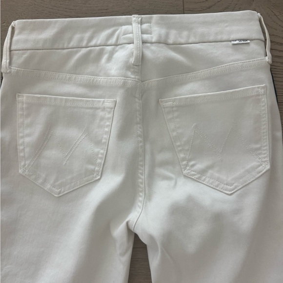MOTHER Jeans The Looker Ankle size 25 (white with dark navy side stripe) - Picture 10 of 13